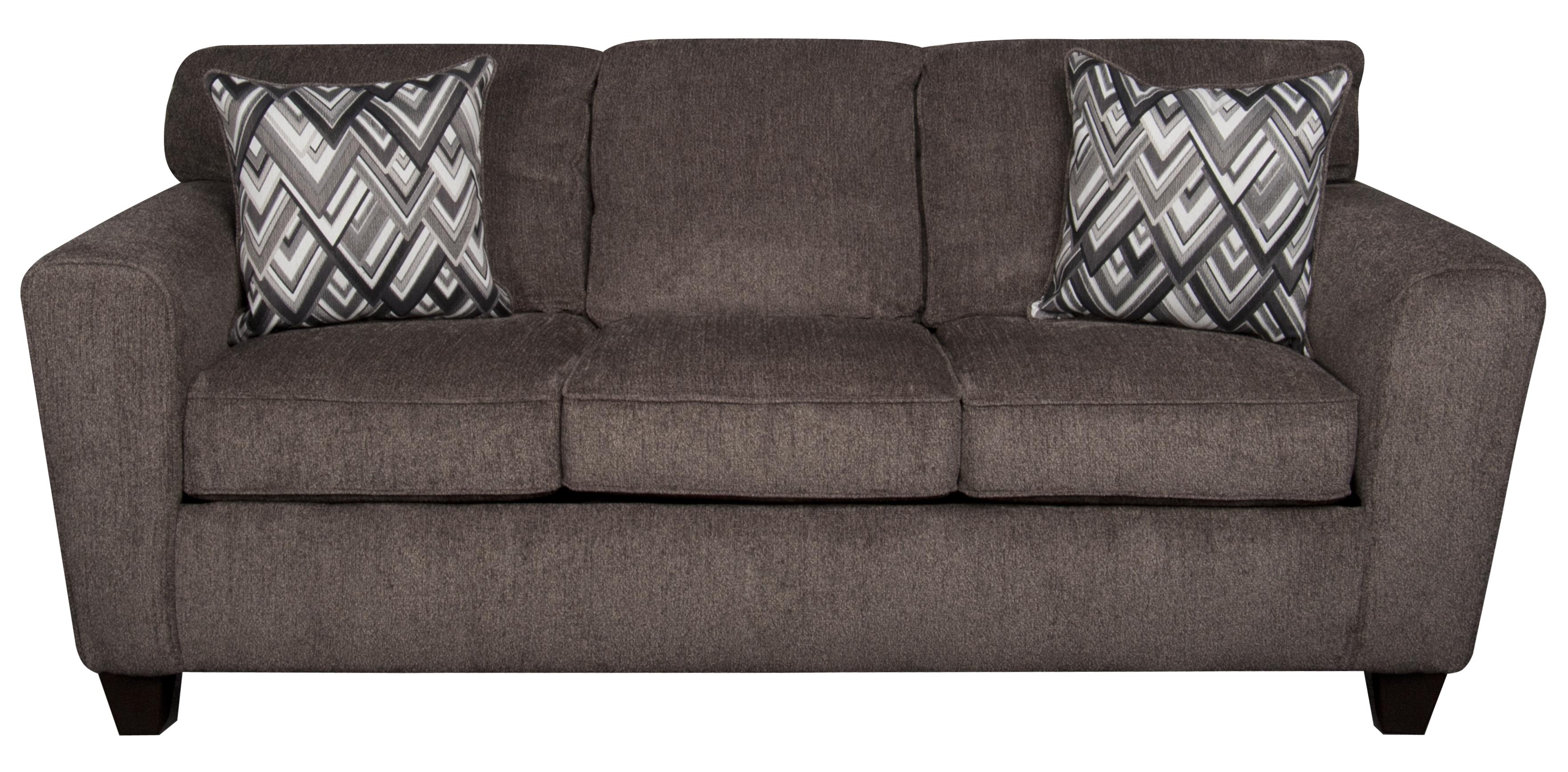Wilson Contemporary Sofa with Decorative Accent Pillows Morris Home Sofas